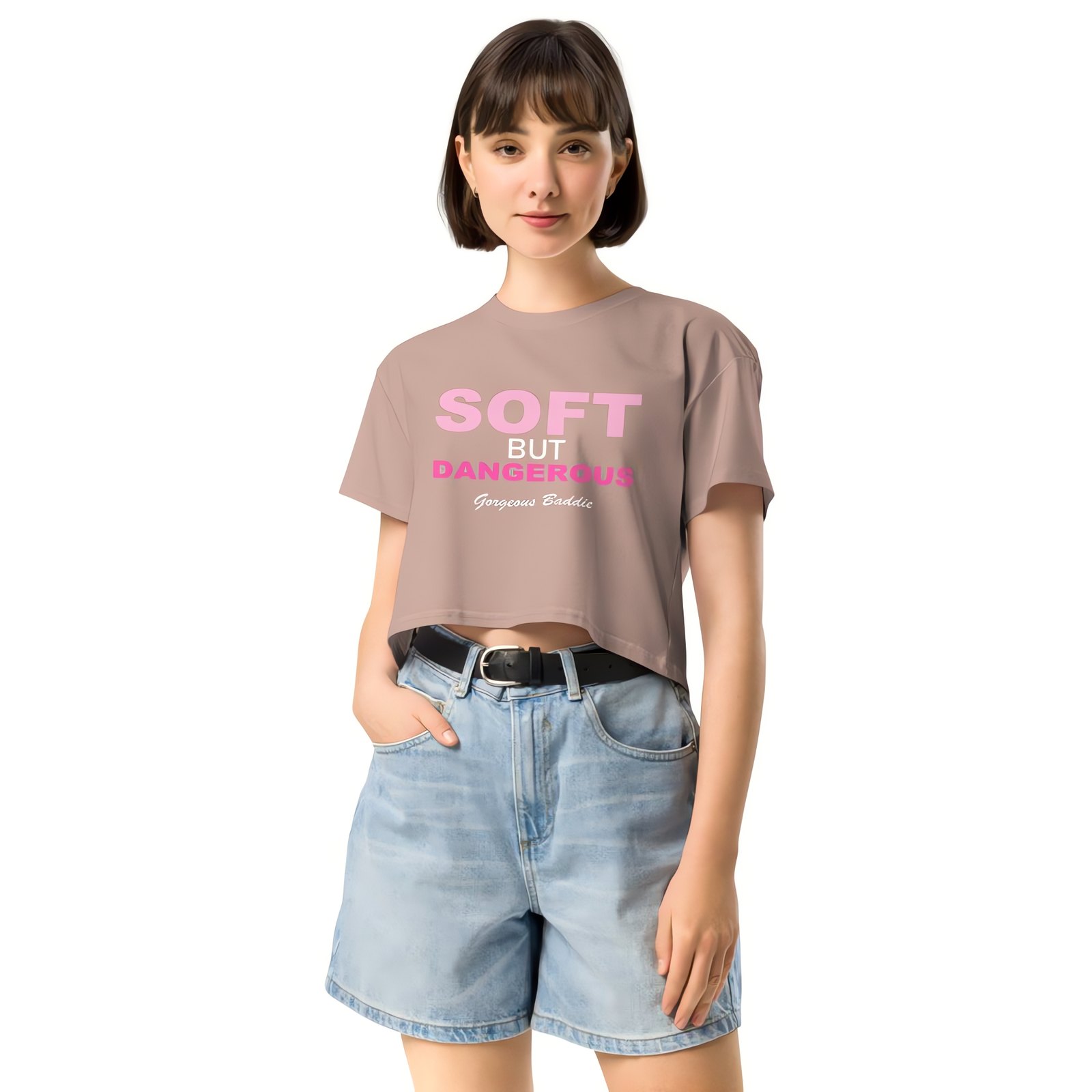 Gorgeous Baddie Soft But Dangerous Crop Top