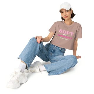 Gorgeous Baddie Soft But Dangerous Crop Top Front