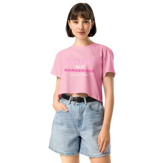 Gorgeous Baddie Soft But Dangerous Crop Top Front
