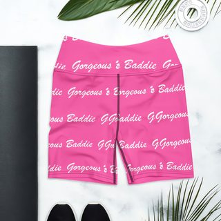 Gorgeous Baddie Signature Yoga Shorts Front