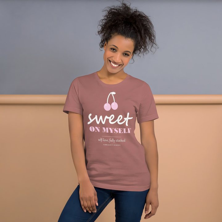 Gorgeous Baddie Sweet On Myself Love Notes Tee