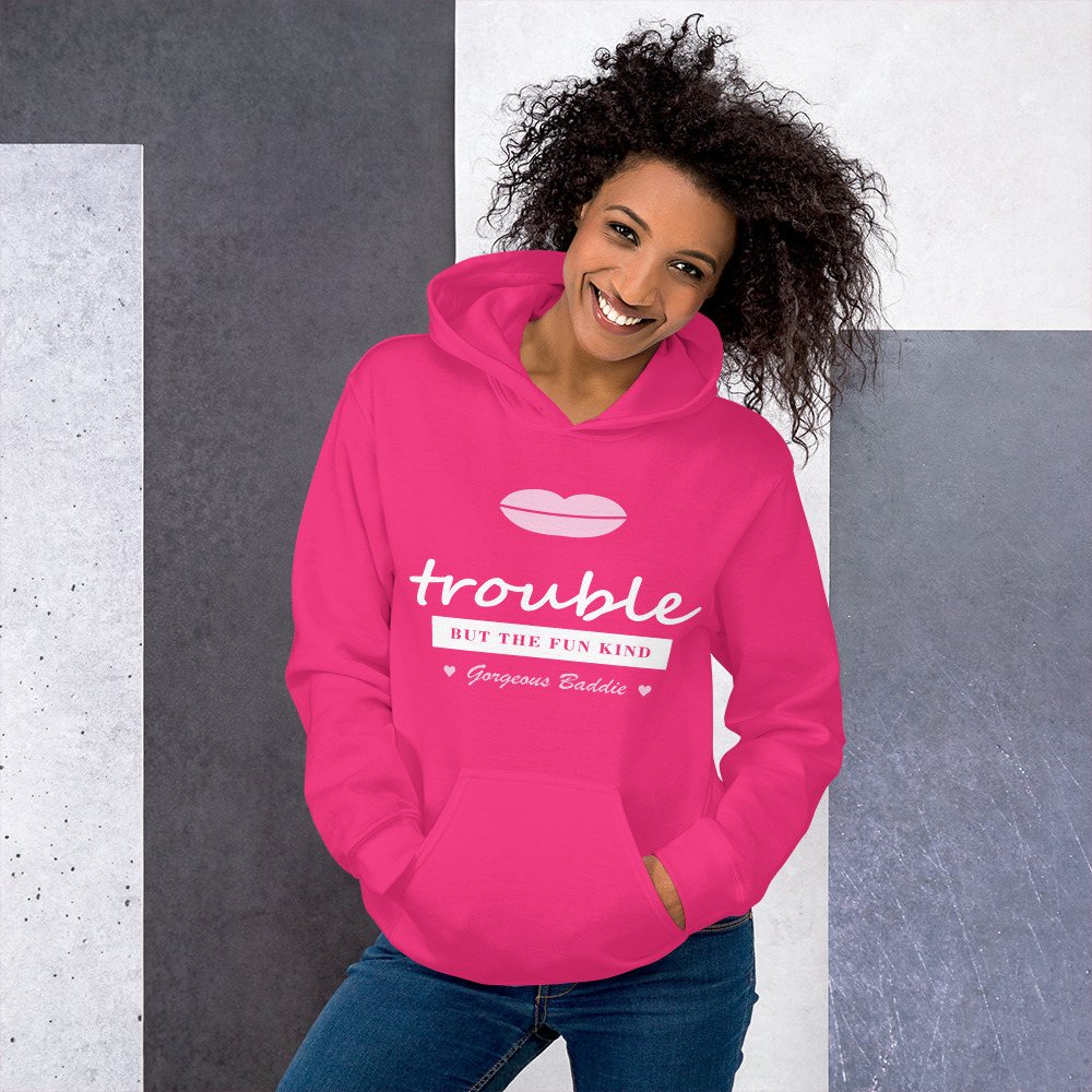 Gorgeous Baddie Trouble, But The Fun Kind Love Notes Hoodie