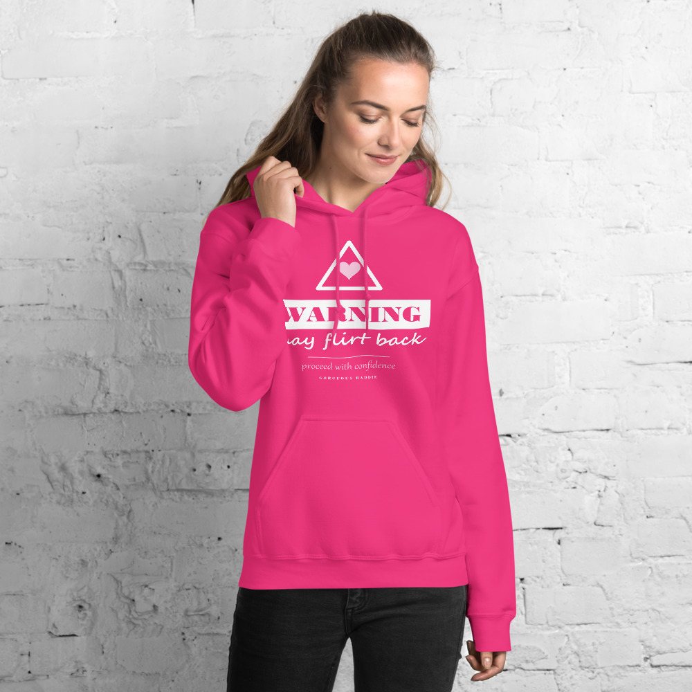 Gorgeous Baddie Warning: May Flirt Back Love Notes Hoodie Front