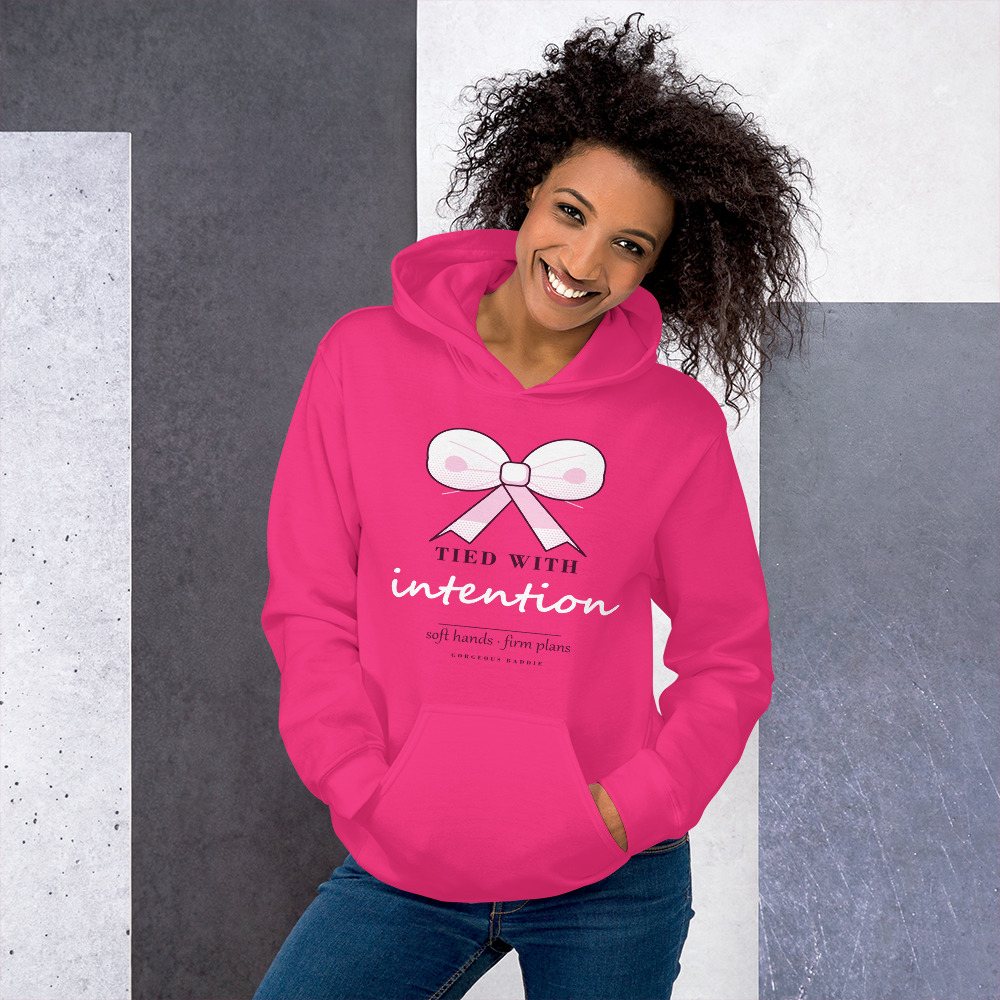 Gorgeous Baddie Tied With Intention Boutique Hoodie