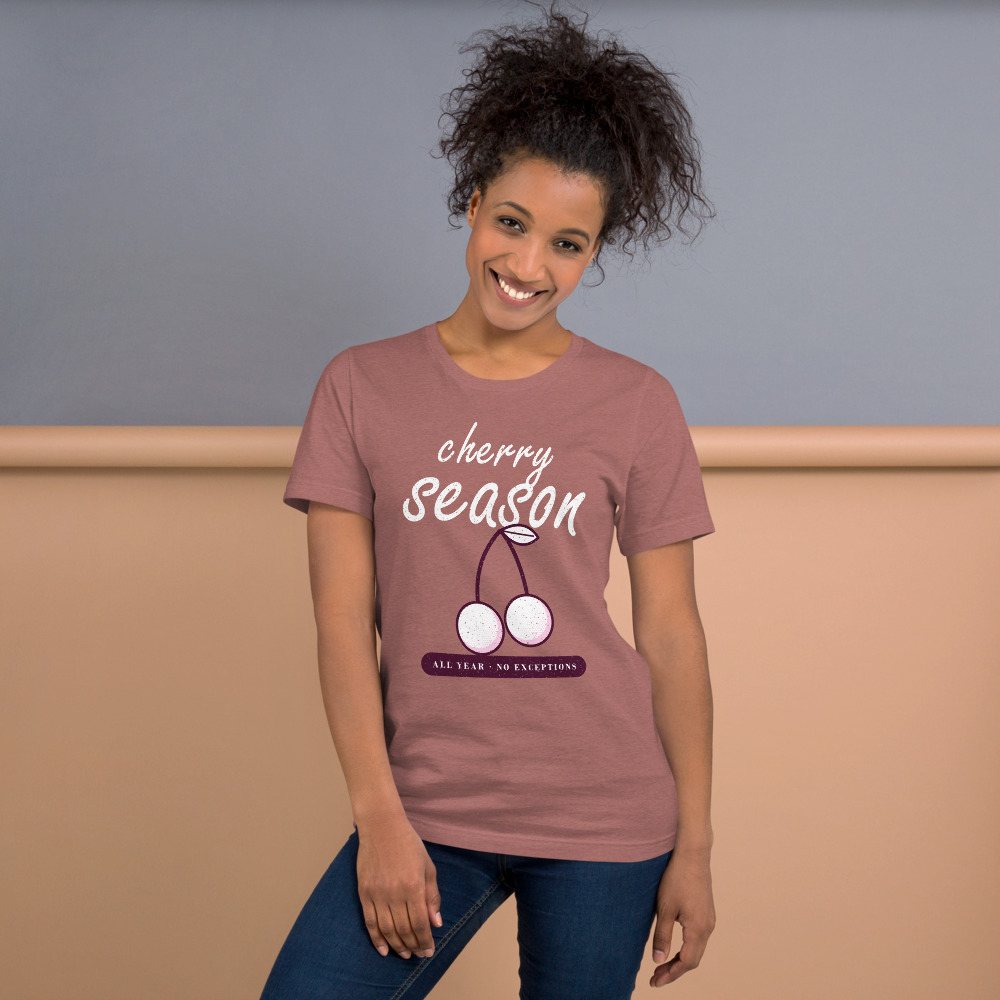 Gorgeous Baddie Cherry Season All Year Boutique Tee Front