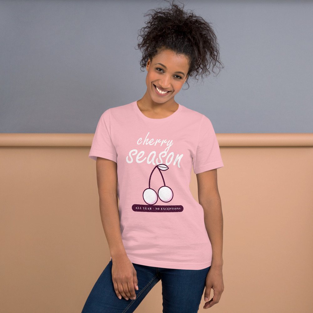 Gorgeous Baddie Cherry Season All Year Boutique Tee Front