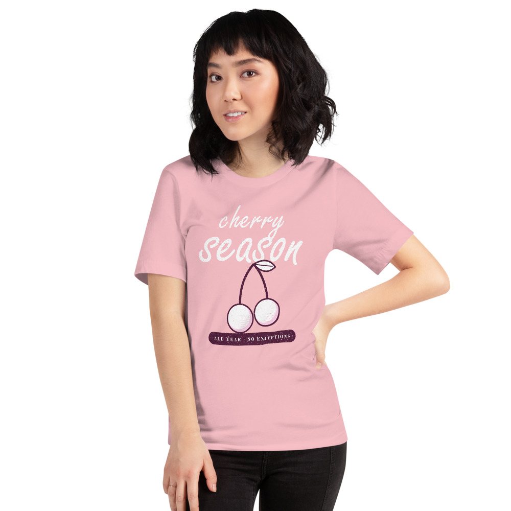 Gorgeous Baddie Cherry Season All Year Boutique Tee Front