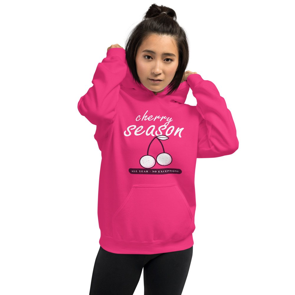 Gorgeous Baddie Cherry Season All Year Boutique Hoodie Front