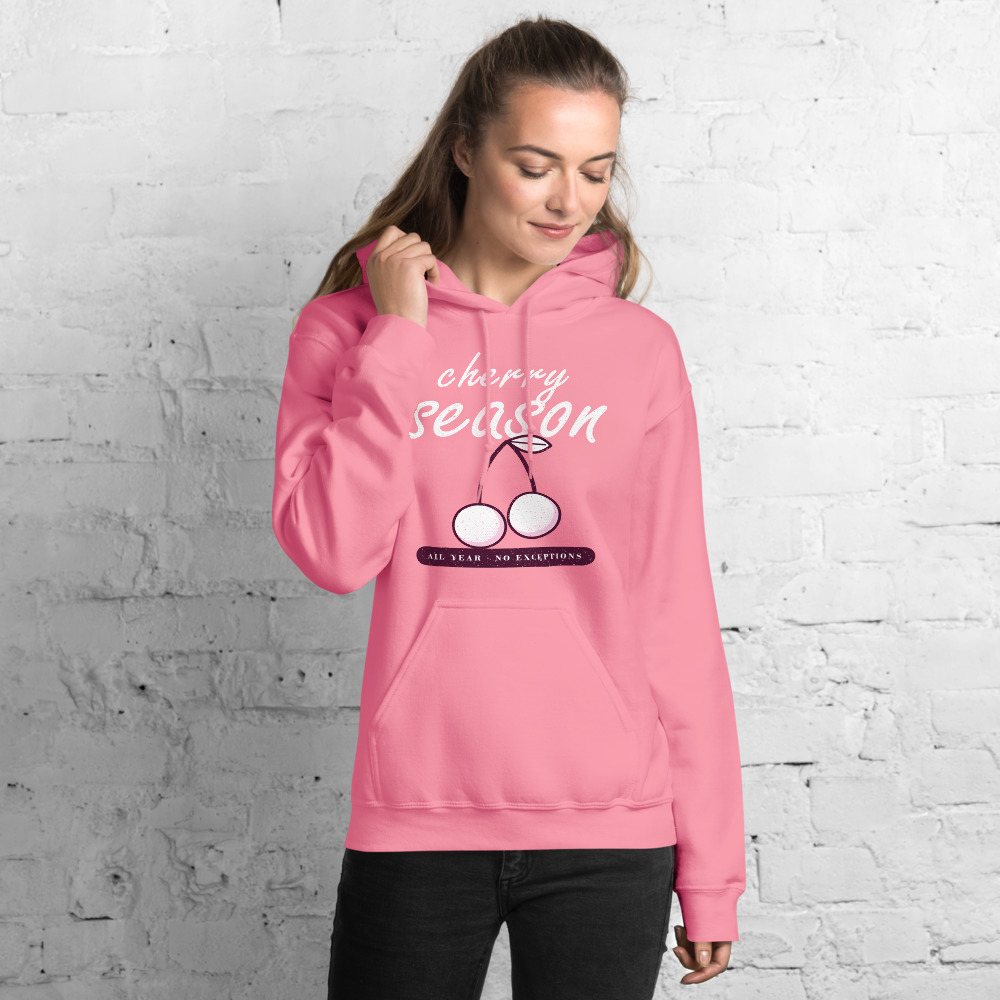 Gorgeous Baddie Cherry Season All Year Boutique Hoodie Front