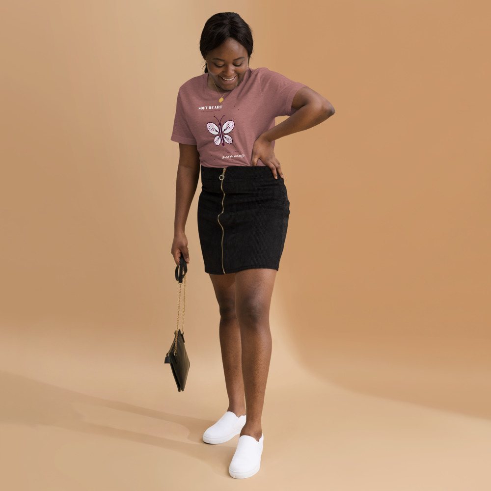 Gorgeous Baddie Soft Heart Sharp Wings Boutique Tee Front