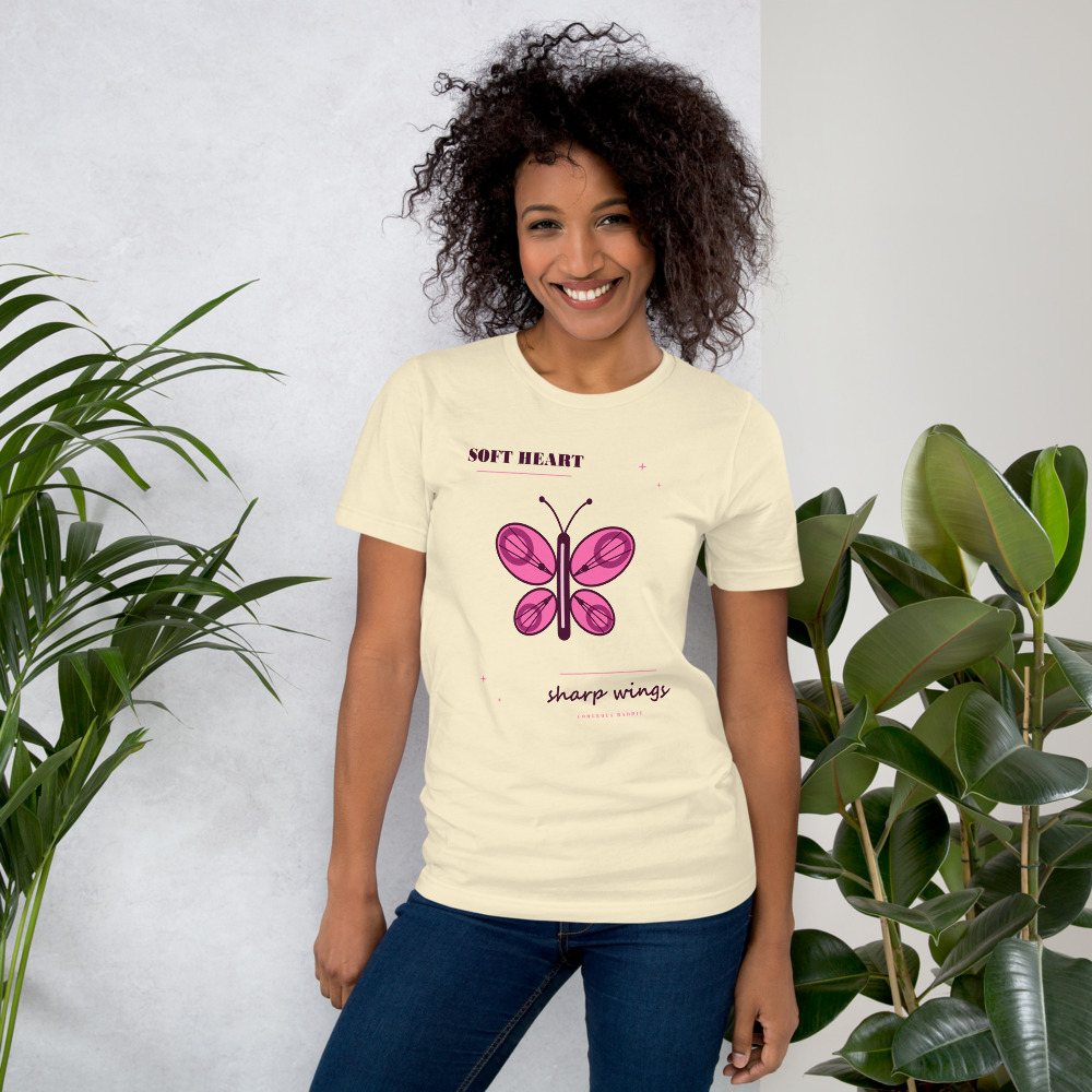 Gorgeous Baddie Soft Heart Sharp Wings Boutique Tee White
