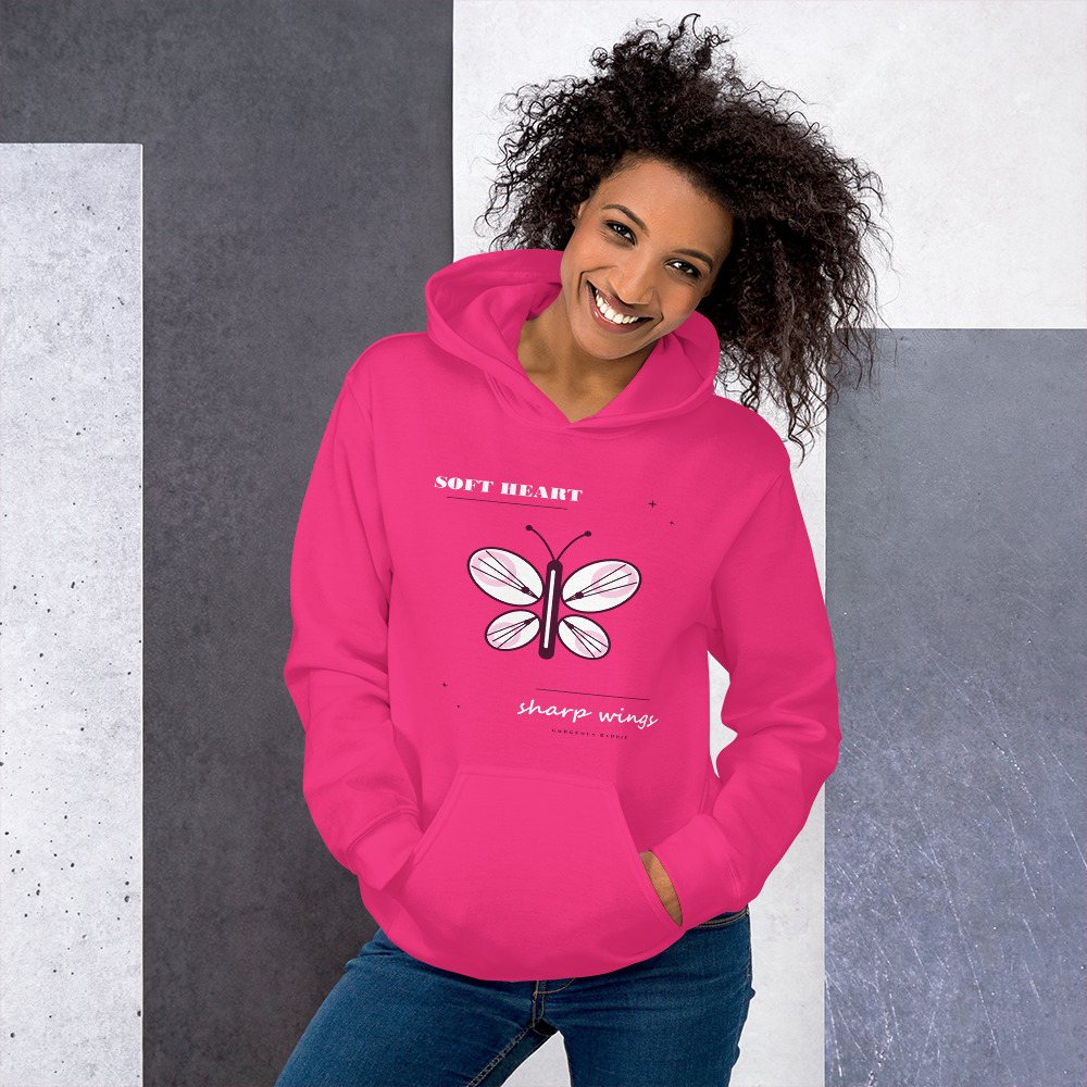 Gorgeous Baddie Soft Heart Sharp Wings Boutique Hoodie