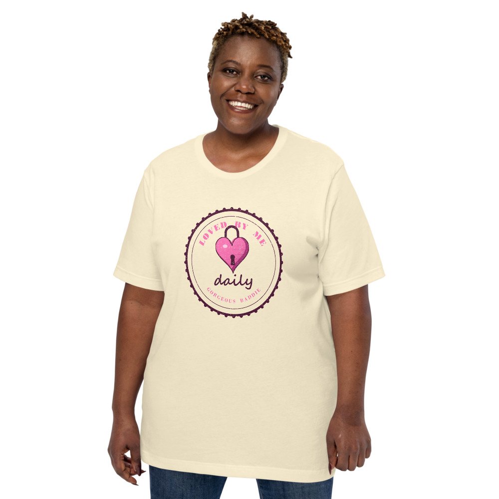 Gorgeous Baddie Loved By Me Daily Boutique Tee White Front