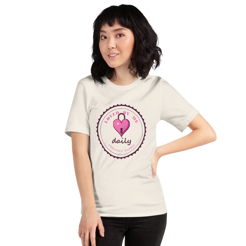 Gorgeous Baddie Loved By Me Daily Boutique Tee White Front