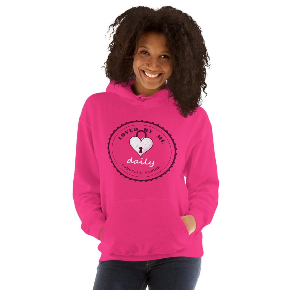 Gorgeous Baddie Loved By Me Daily Boutique Hoodie Front