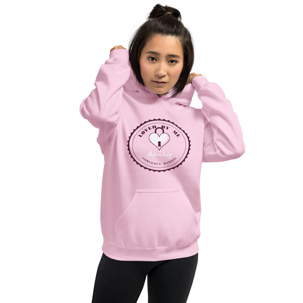 Gorgeous Baddie Loved By Me Daily Boutique Hoodie Front