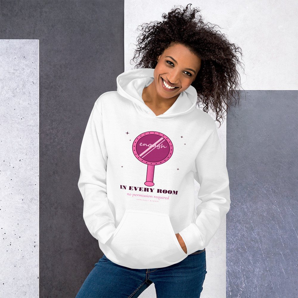 Gorgeous Baddie Enough In Every Room Boutique Hoodie White