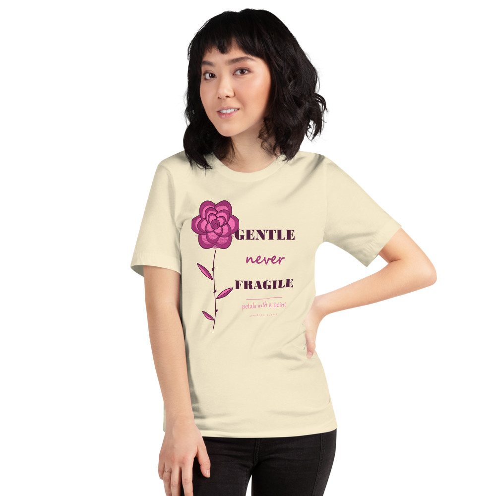 Gorgeous Baddie Gentle Never Fragile Boutique Tee White Front