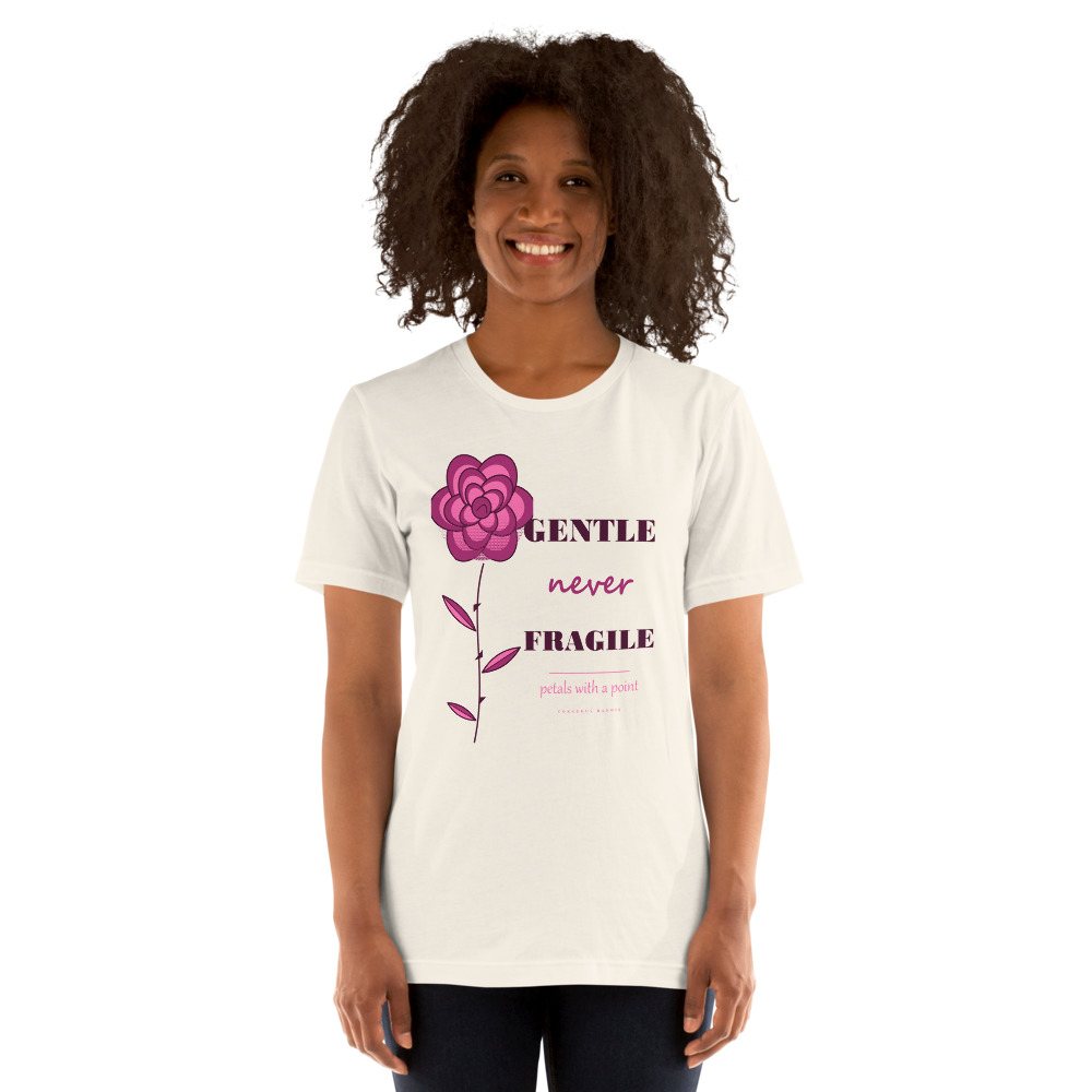 Gorgeous Baddie Gentle Never Fragile Boutique Tee White Front