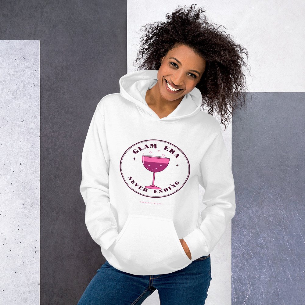 Gorgeous Baddie Glam Era Never Ending Boutique Hoodie White