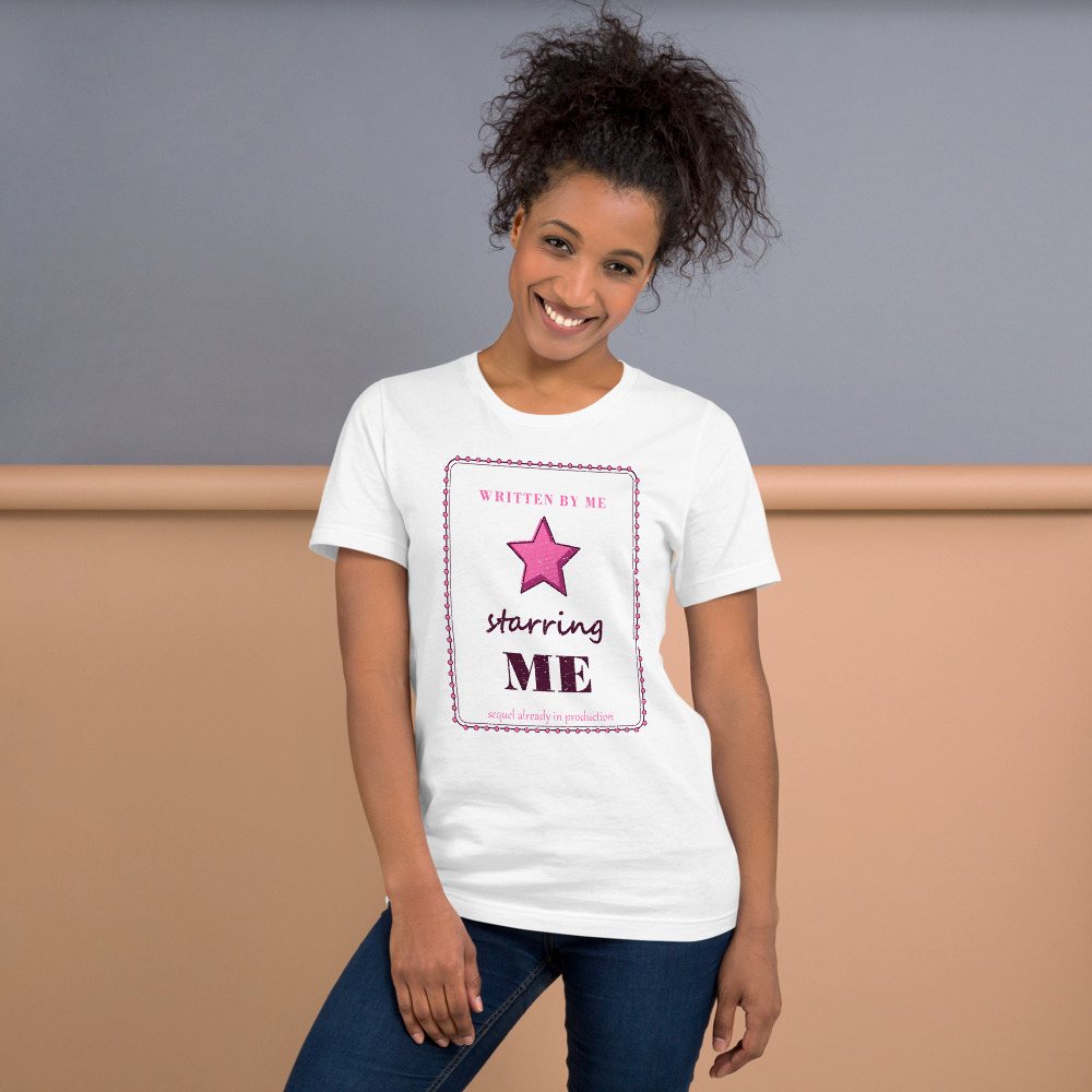 Gorgeous Baddie Written By Me Starring Me Boutique Tee White Front