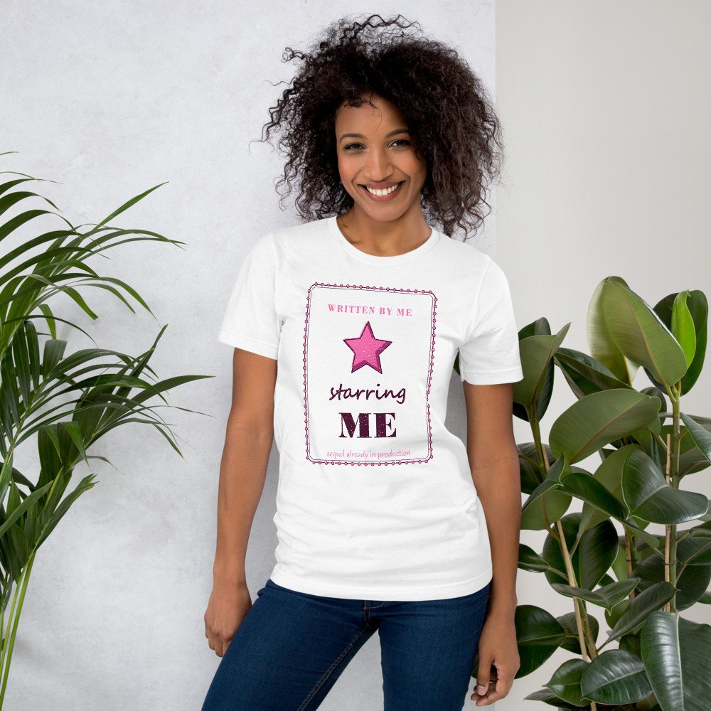 Gorgeous Baddie Written By Me Starring Me Boutique Tee White Front