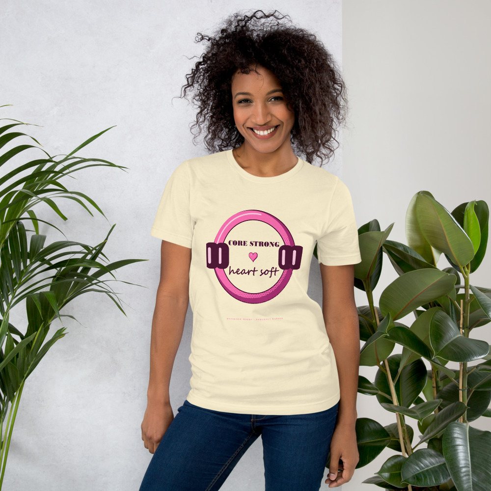 Gorgeous Baddie Core Strong Heart Soft Boutique Tee White Front