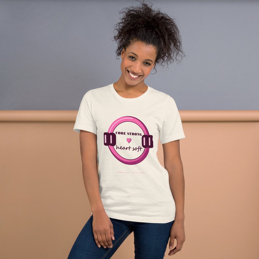 Gorgeous Baddie Core Strong Heart Soft Boutique Tee White Front