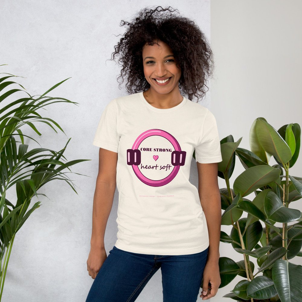 Gorgeous Baddie Core Strong Heart Soft Boutique Tee White Front