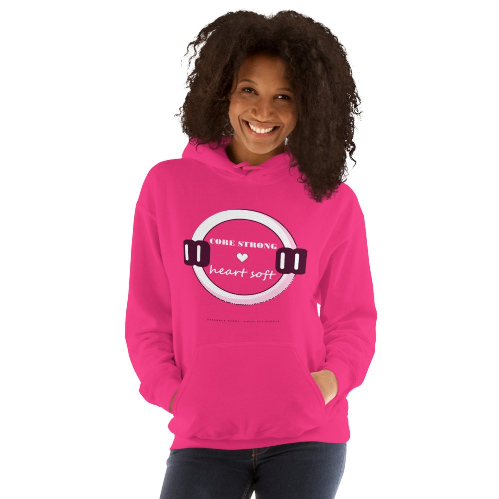 Gorgeous Baddie Core Strong Heart Soft Boutique Hoodie Front