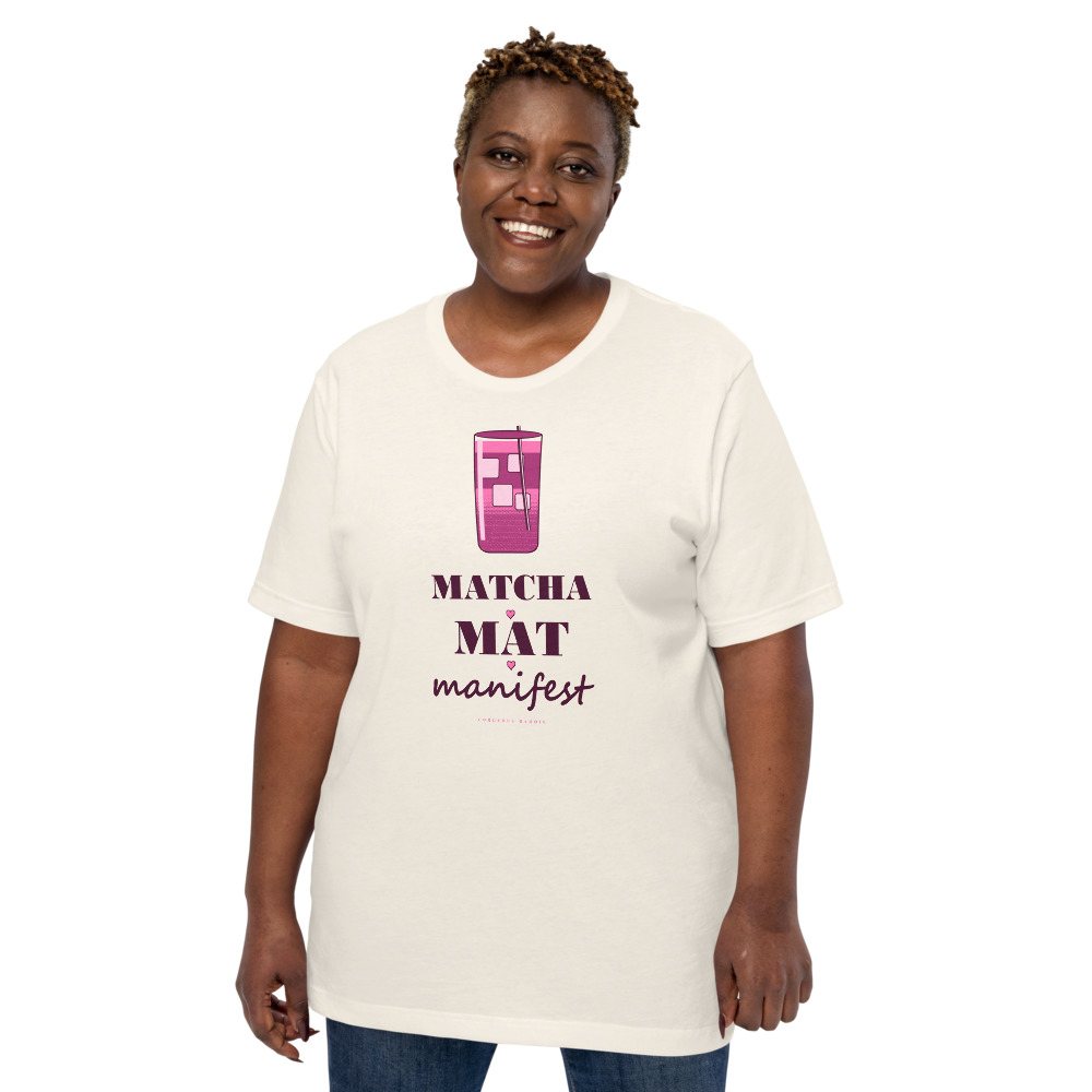 Gorgeous Baddie Matcha Mat Manifest Boutique Tee White Front