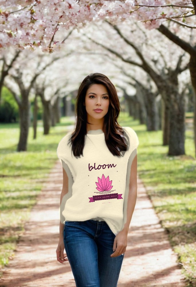 Gorgeous Baddie Stretch Breathe Bloom Boutique Tee White