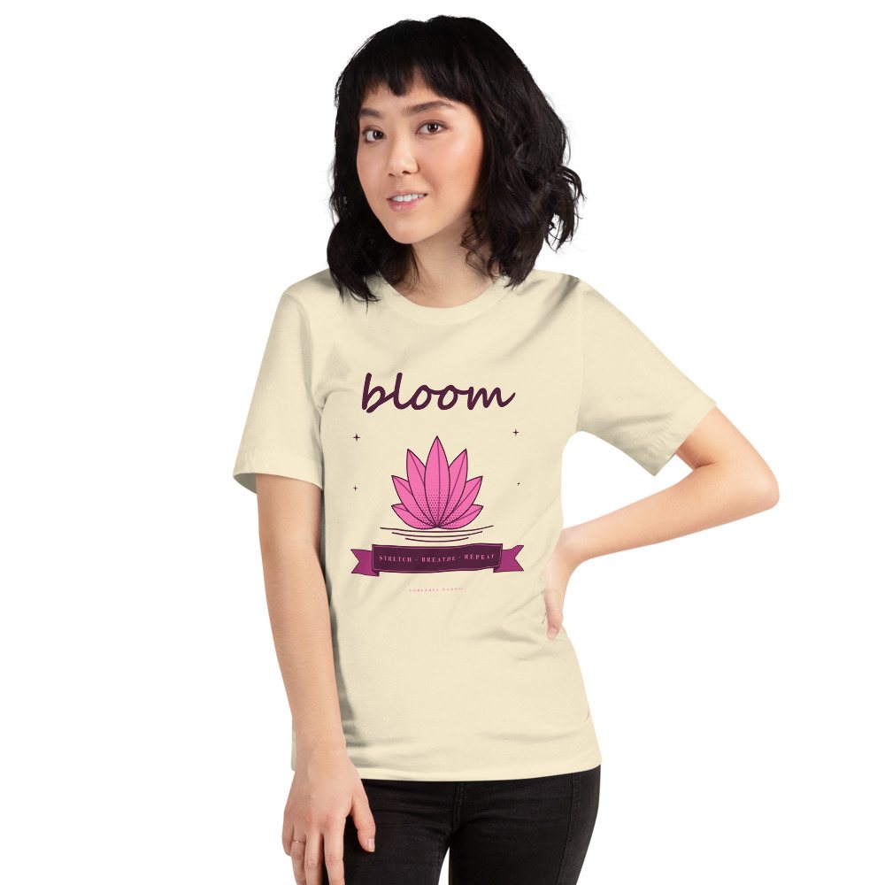 Gorgeous Baddie Stretch Breathe Bloom Boutique Tee White Front