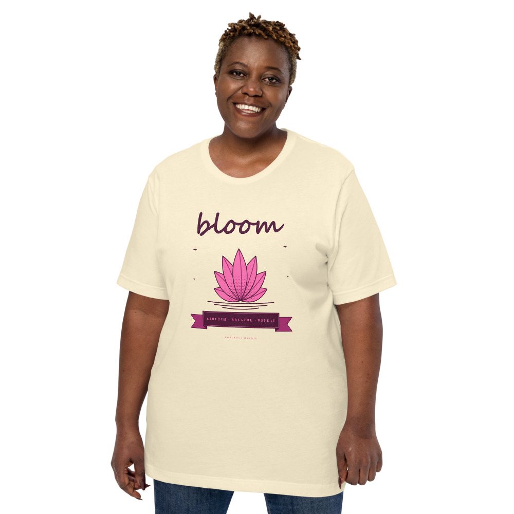 Gorgeous Baddie Stretch Breathe Bloom Boutique Tee White Front