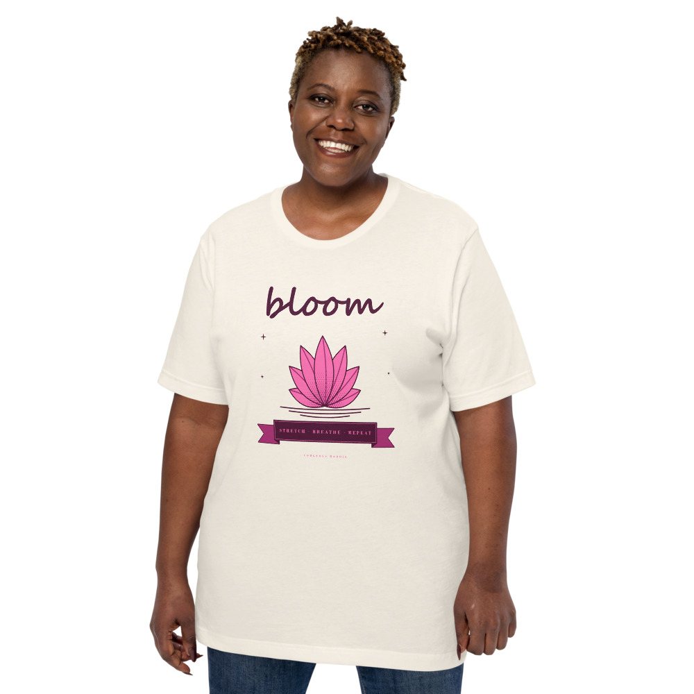 Gorgeous Baddie Stretch Breathe Bloom Boutique Tee White Front