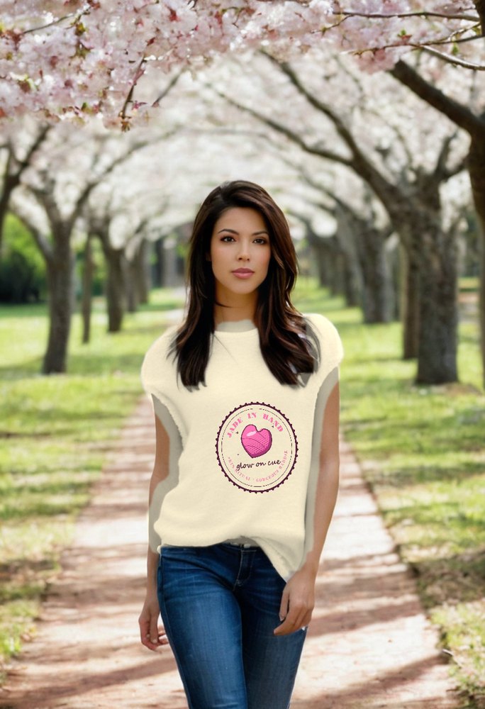 Gorgeous Baddie Jade In Hand Glow Boutique Tee White