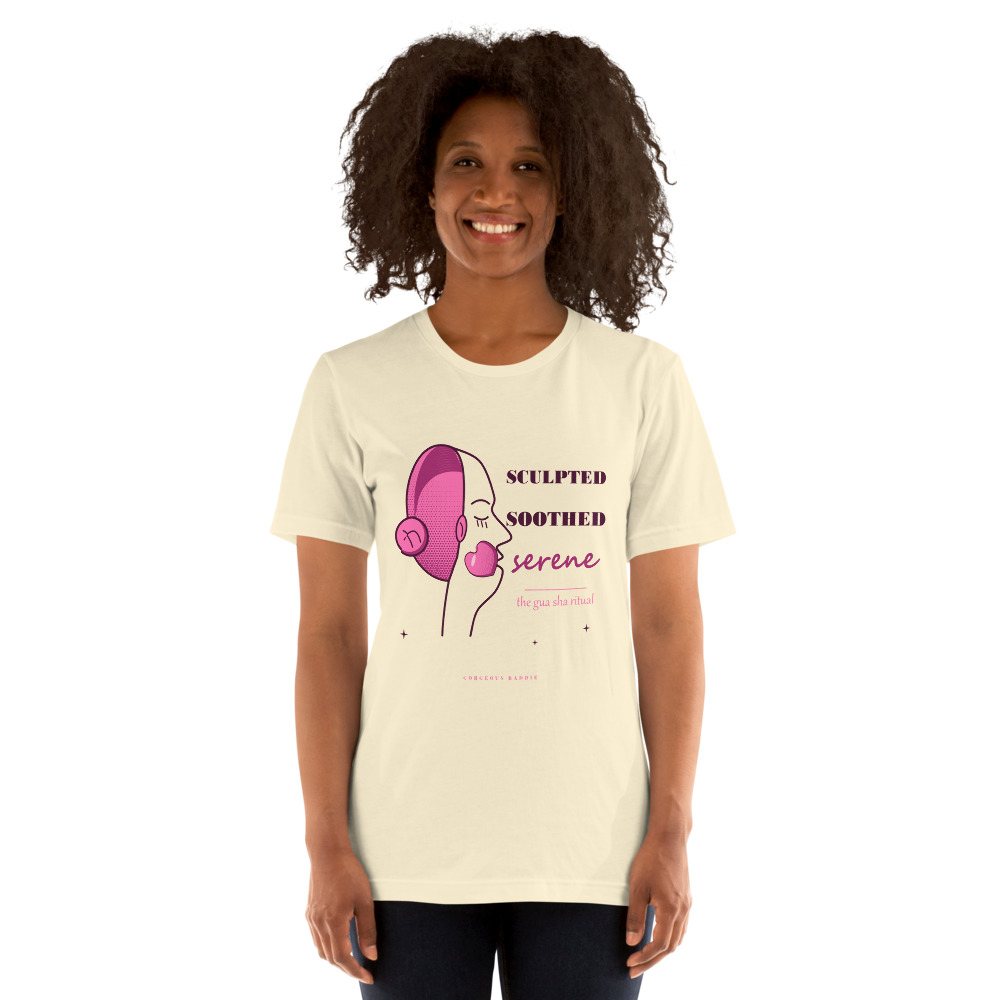 Gorgeous Baddie Sculpted Soothed Serene Boutique Tee White Front