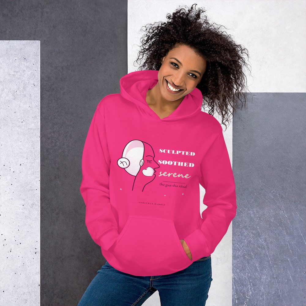 Gorgeous Baddie Sculpted Soothed Serene Boutique Hoodie Front