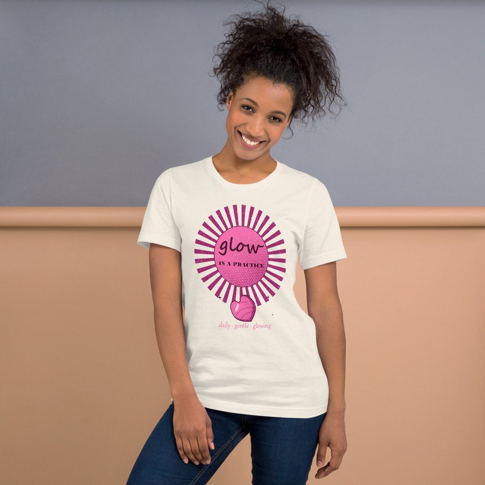 Gorgeous Baddie Glow Is A Practice Boutique Tee White Front