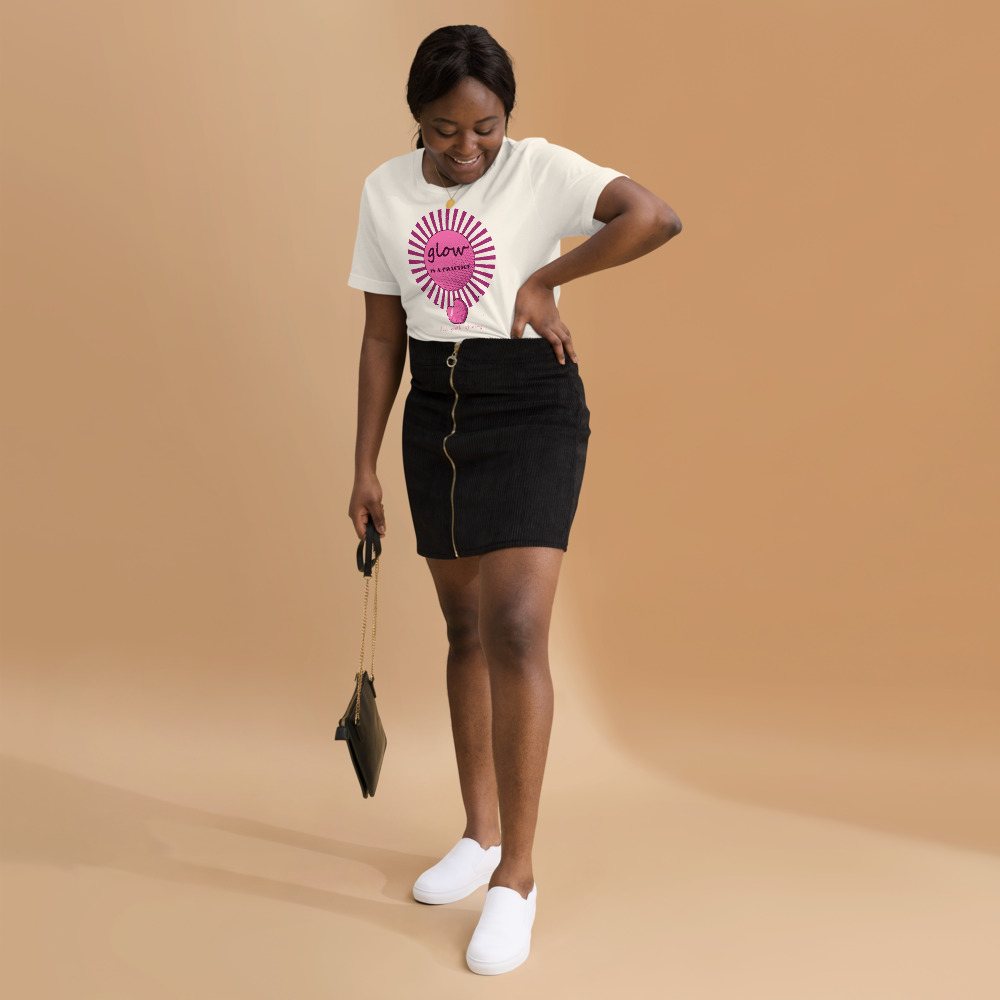 Gorgeous Baddie Glow Is A Practice Boutique Tee White Front