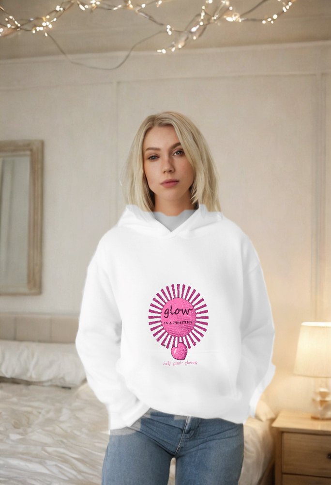 Gorgeous Baddie Glow Is A Practice Boutique Hoodie White