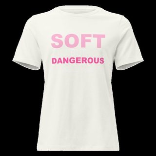 Gorgeous Baddie Soft But Dangerous Women's Tee Vintage White