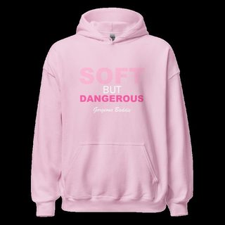 Gorgeous Baddie Soft But Dangerous Hoodie Light Pink