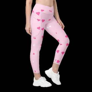 Gorgeous Baddie Hearts Leggings White