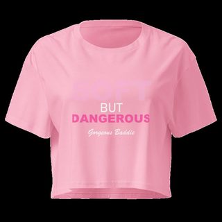 Gorgeous Baddie Soft But Dangerous Crop Top Bubblegum