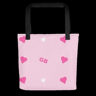 Gorgeous Baddie Hearts Tote Bag Black