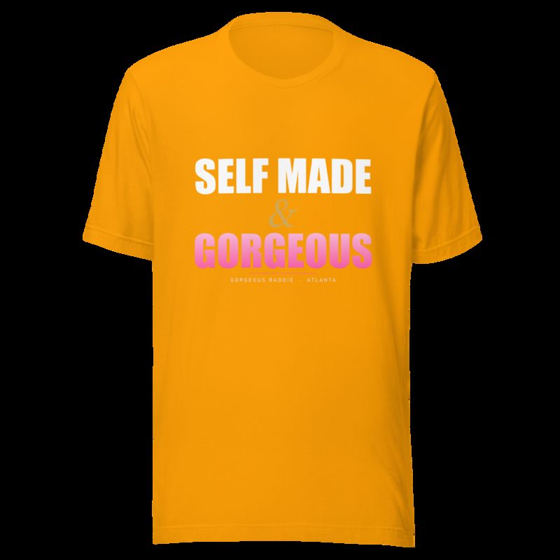 Gorgeous Baddie Self Made Tee Gold