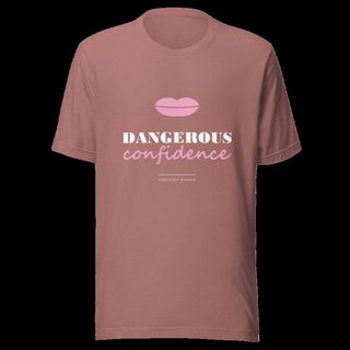 Gorgeous Baddie Dangerous Confidence Lux Tee Heather Mauve