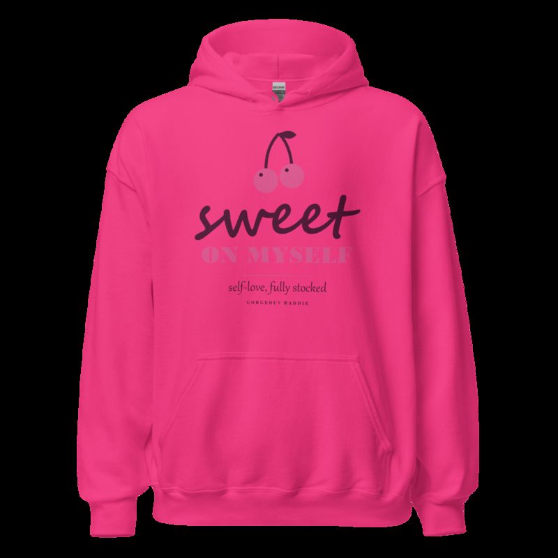 Gorgeous Baddie Sweet On Myself Love Notes Hoodie White Heliconia