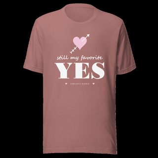 Gorgeous Baddie Still My Favorite Yes Love Notes Tee Heather Mauve